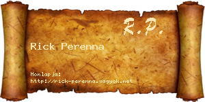 Rick Perenna névjegykártya